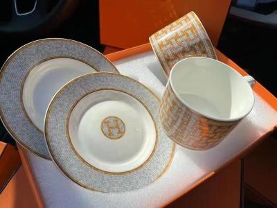 wholesale quality hermes set of 2 mugs and saucers mosaique model no. 2